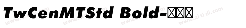 TwCenMTStd Bold字体转换